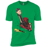 T-Shirts Kelly Green / YXS Calvin & Deadpool Boys Premium T-Shirt