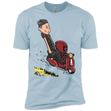 T-Shirts Light Blue / YXS Calvin & Deadpool Boys Premium T-Shirt