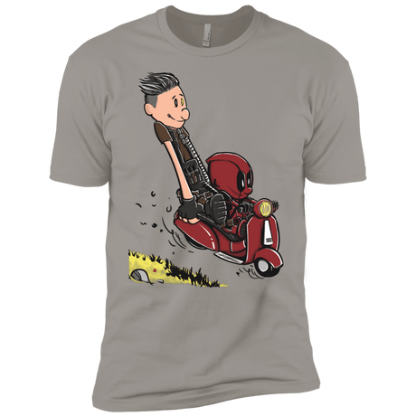 T-Shirts Light Grey / YXS Calvin & Deadpool Boys Premium T-Shirt