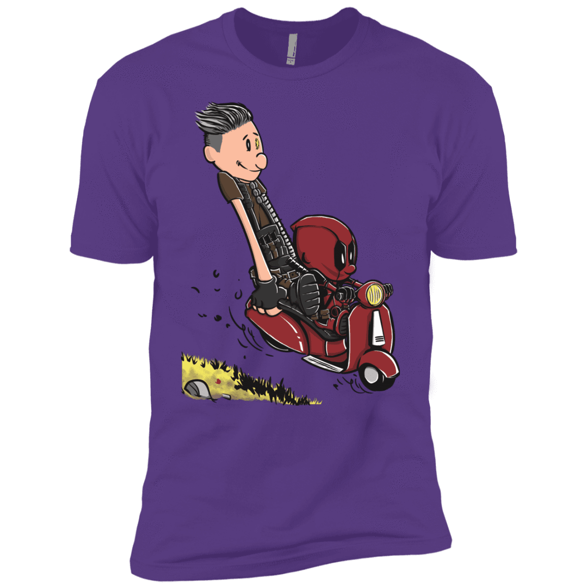 T-Shirts Purple Rush / YXS Calvin & Deadpool Boys Premium T-Shirt