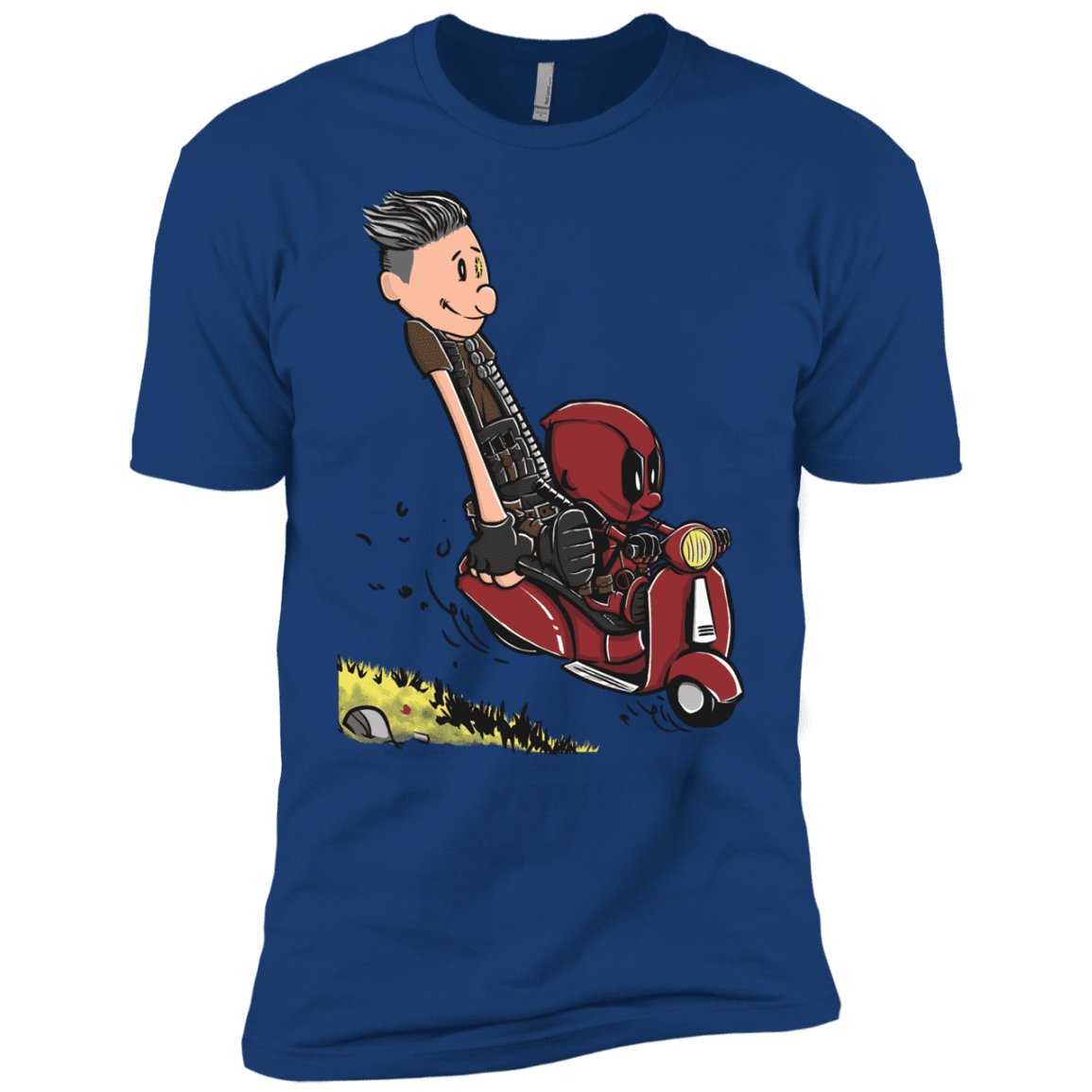 T-Shirts Royal / YXS Calvin & Deadpool Boys Premium T-Shirt