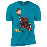 T-Shirts Turquoise / YXS Calvin & Deadpool Boys Premium T-Shirt