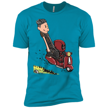 T-Shirts Turquoise / YXS Calvin & Deadpool Boys Premium T-Shirt