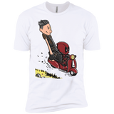 T-Shirts White / YXS Calvin & Deadpool Boys Premium T-Shirt