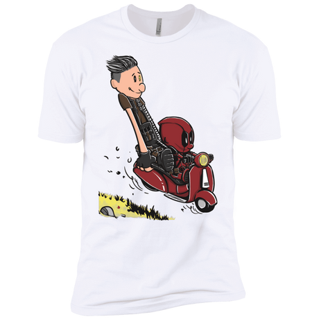 T-Shirts White / YXS Calvin & Deadpool Boys Premium T-Shirt