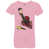 T-Shirts Light Pink / YXS Calvin & Deadpool Girls Premium T-Shirt