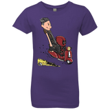 T-Shirts Purple Rush / YXS Calvin & Deadpool Girls Premium T-Shirt