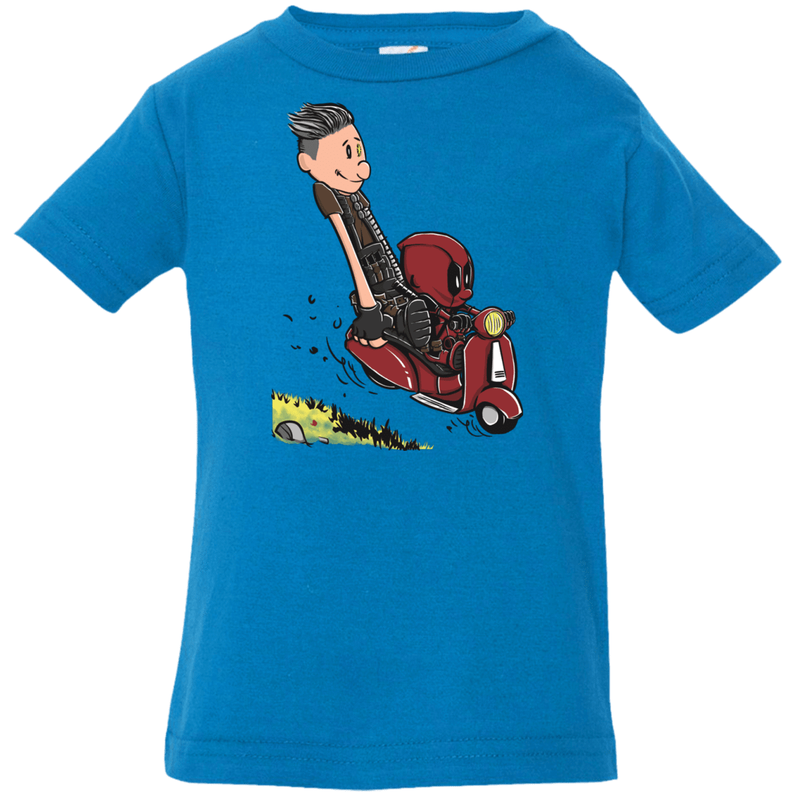 T-Shirts Cobalt / 6 Months Calvin & Deadpool Infant Premium T-Shirt