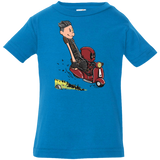T-Shirts Cobalt / 6 Months Calvin & Deadpool Infant Premium T-Shirt