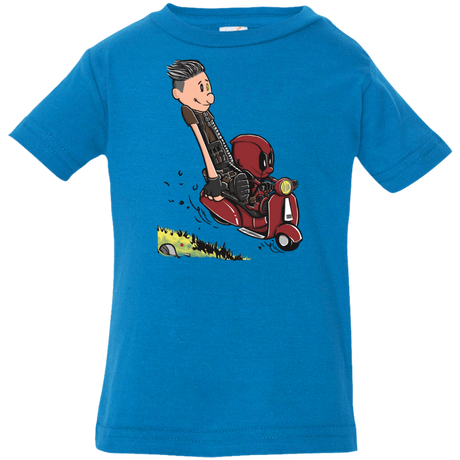 T-Shirts Cobalt / 6 Months Calvin & Deadpool Infant Premium T-Shirt