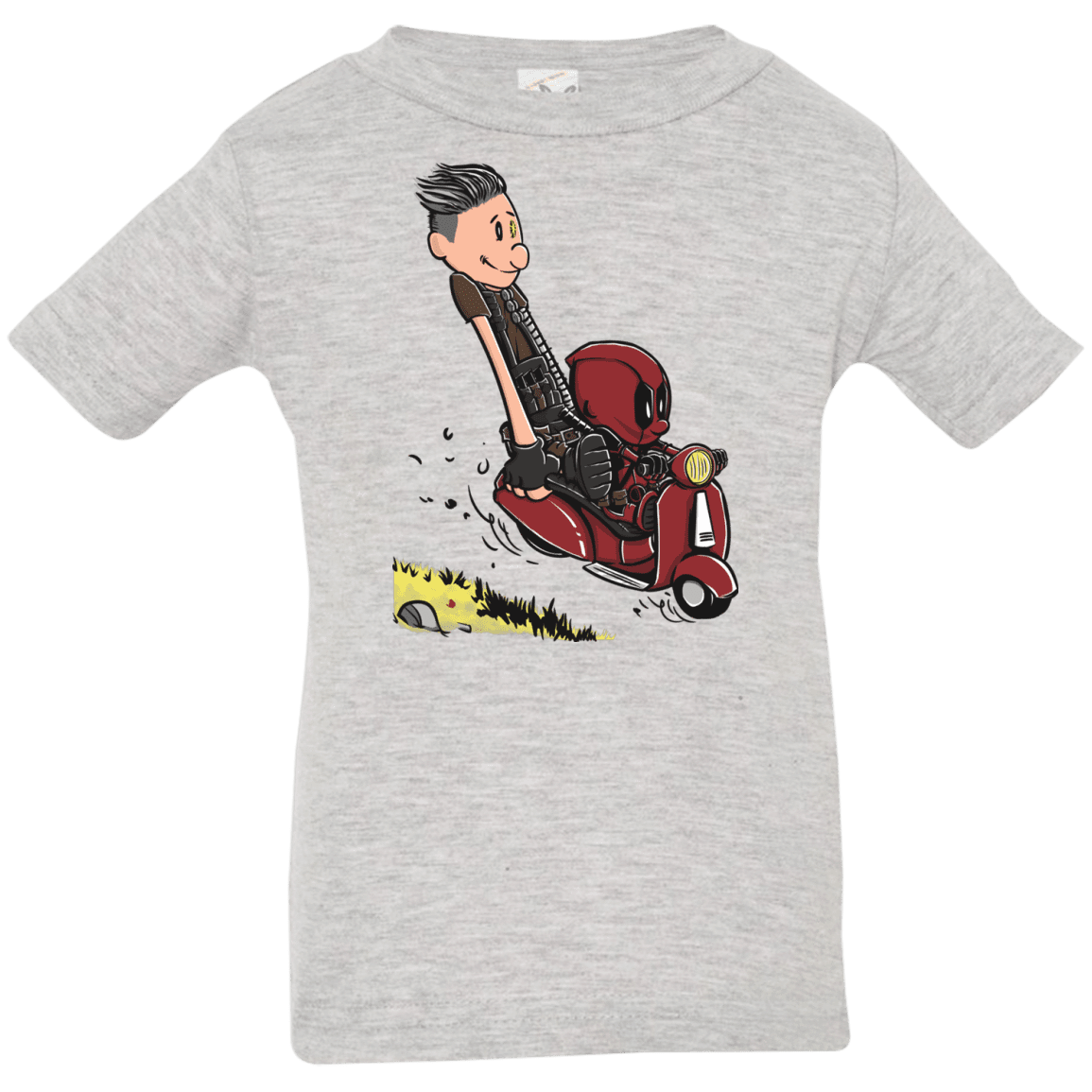 T-Shirts Heather Grey / 6 Months Calvin & Deadpool Infant Premium T-Shirt