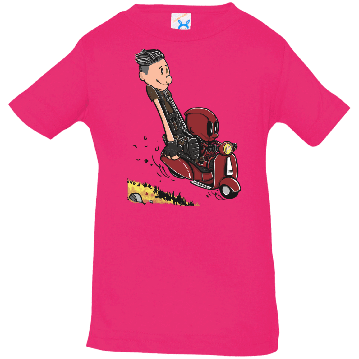 T-Shirts Hot Pink / 6 Months Calvin & Deadpool Infant Premium T-Shirt