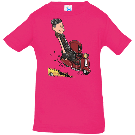 T-Shirts Hot Pink / 6 Months Calvin & Deadpool Infant Premium T-Shirt