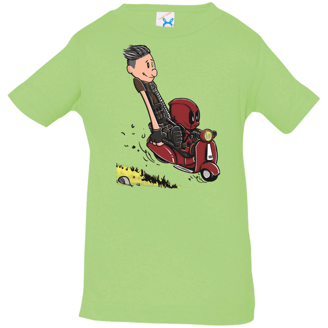 T-Shirts Key Lime / 6 Months Calvin & Deadpool Infant Premium T-Shirt