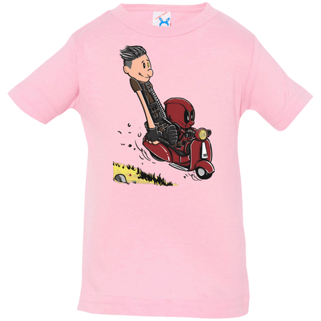 T-Shirts Pink / 6 Months Calvin & Deadpool Infant Premium T-Shirt
