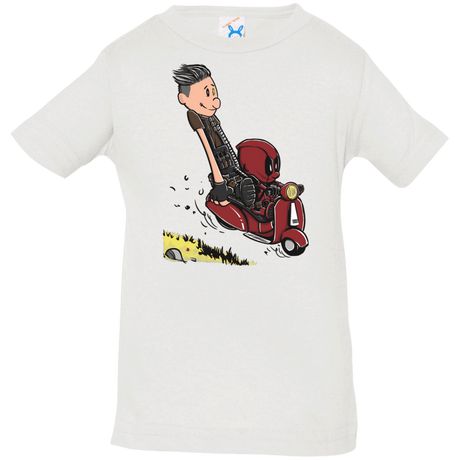T-Shirts White / 6 Months Calvin & Deadpool Infant Premium T-Shirt