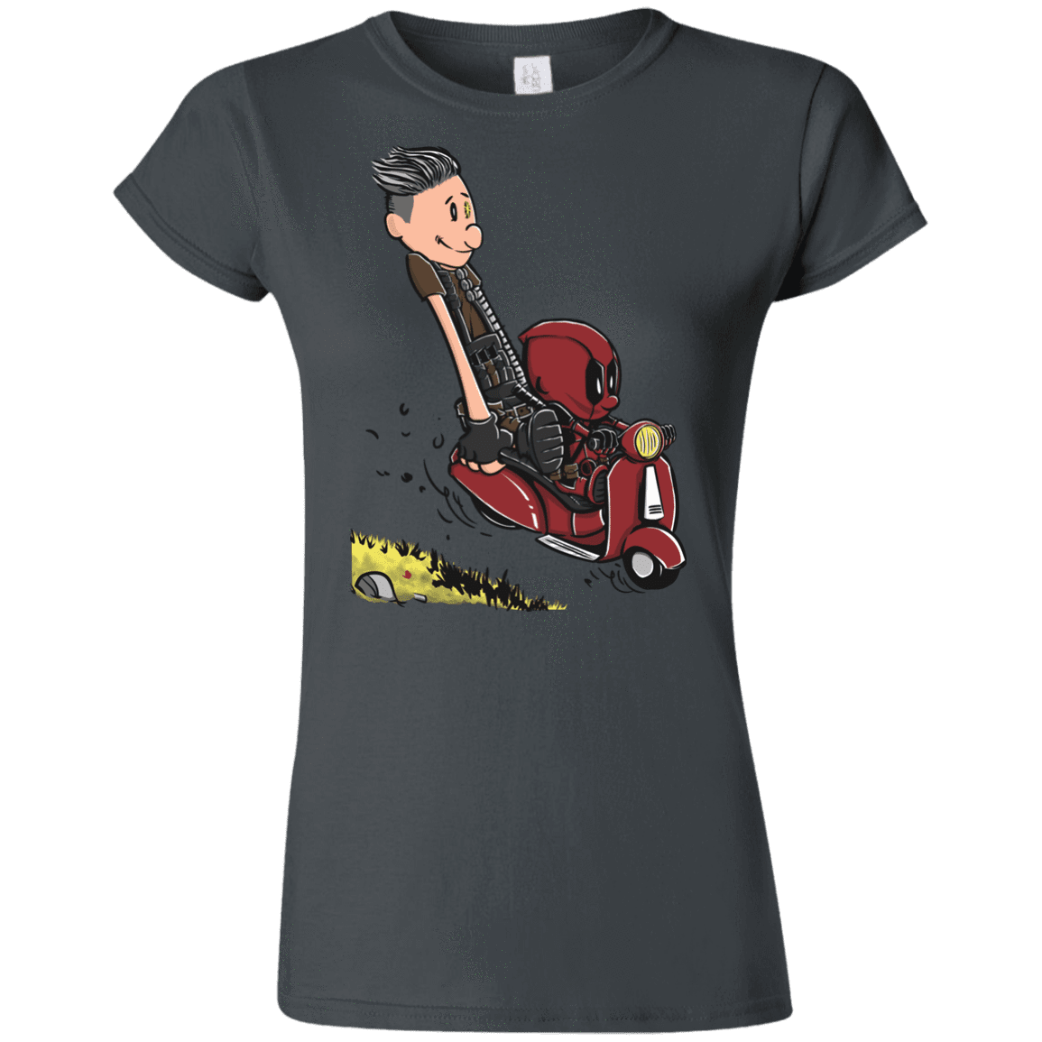 T-Shirts Charcoal / S Calvin & Deadpool Junior Slimmer-Fit T-Shirt