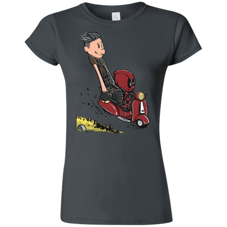 T-Shirts Charcoal / S Calvin & Deadpool Junior Slimmer-Fit T-Shirt