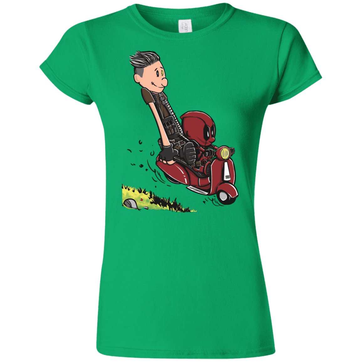 T-Shirts Irish Green / S Calvin & Deadpool Junior Slimmer-Fit T-Shirt