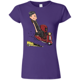 T-Shirts Purple / S Calvin & Deadpool Junior Slimmer-Fit T-Shirt