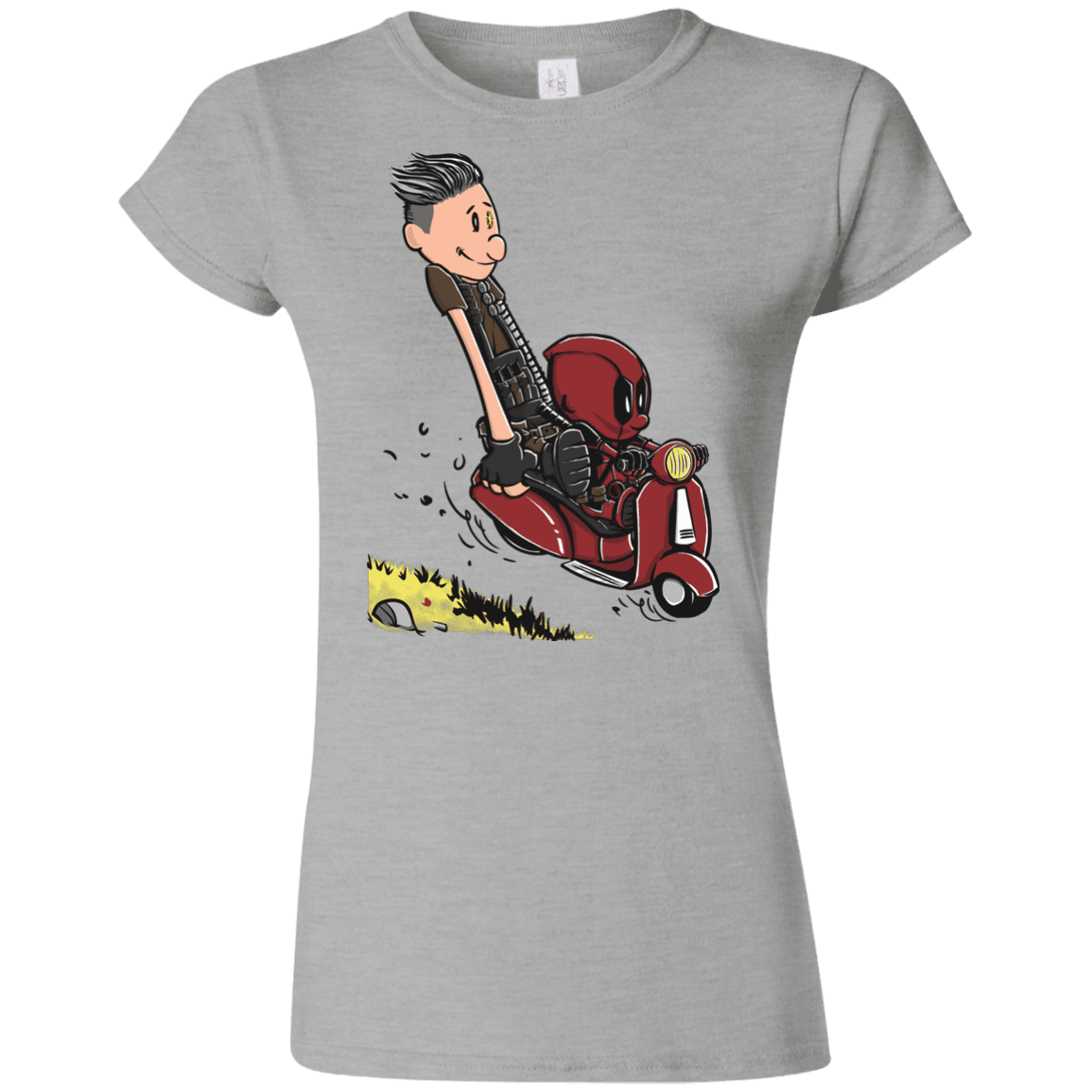 T-Shirts Sport Grey / S Calvin & Deadpool Junior Slimmer-Fit T-Shirt