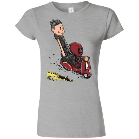 T-Shirts Sport Grey / S Calvin & Deadpool Junior Slimmer-Fit T-Shirt