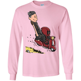 T-Shirts Light Pink / S Calvin & Deadpool Men's Long Sleeve T-Shirt