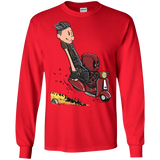 T-Shirts Red / S Calvin & Deadpool Men's Long Sleeve T-Shirt
