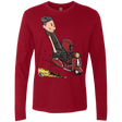 T-Shirts Cardinal / S Calvin & Deadpool Men's Premium Long Sleeve