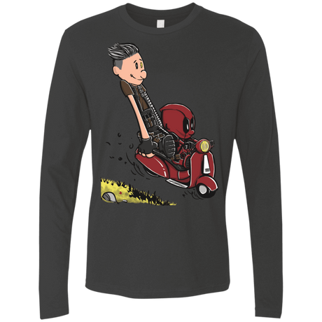 T-Shirts Heavy Metal / S Calvin & Deadpool Men's Premium Long Sleeve
