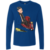 T-Shirts Royal / S Calvin & Deadpool Men's Premium Long Sleeve