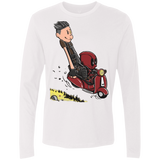 T-Shirts White / S Calvin & Deadpool Men's Premium Long Sleeve