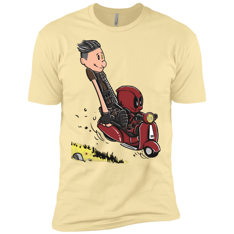 T-Shirts Banana Cream / X-Small Calvin & Deadpool Men's Premium T-Shirt