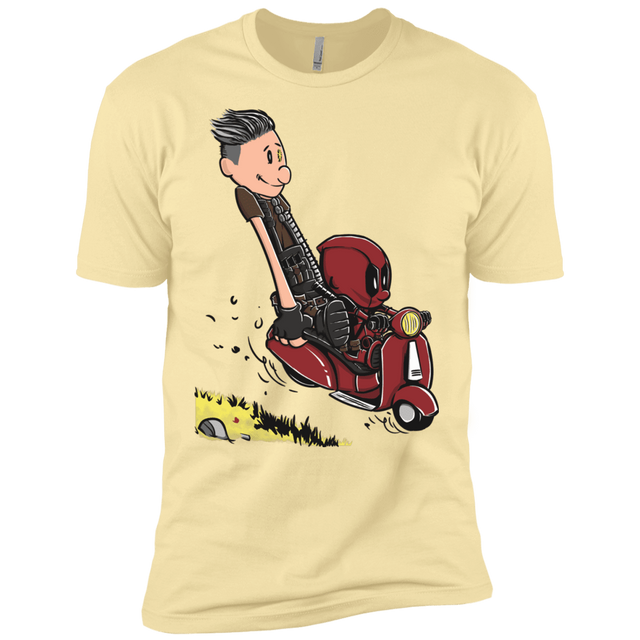 T-Shirts Banana Cream / X-Small Calvin & Deadpool Men's Premium T-Shirt