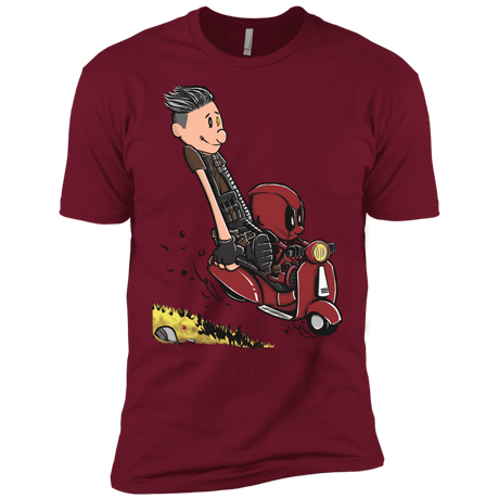 T-Shirts Cardinal / X-Small Calvin & Deadpool Men's Premium T-Shirt