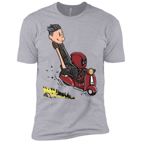 T-Shirts Heather Grey / X-Small Calvin & Deadpool Men's Premium T-Shirt