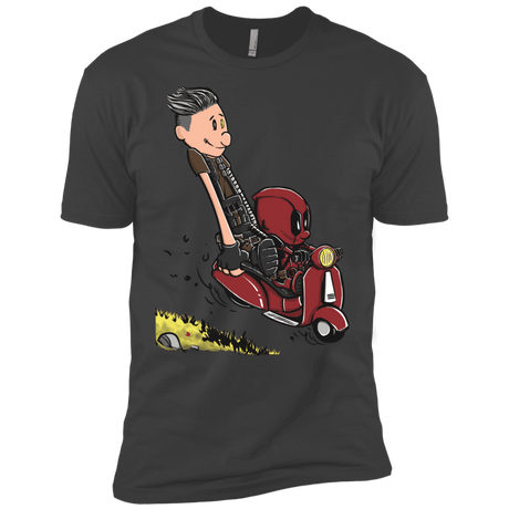 T-Shirts Heavy Metal / X-Small Calvin & Deadpool Men's Premium T-Shirt