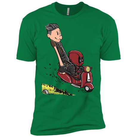 T-Shirts Kelly Green / X-Small Calvin & Deadpool Men's Premium T-Shirt