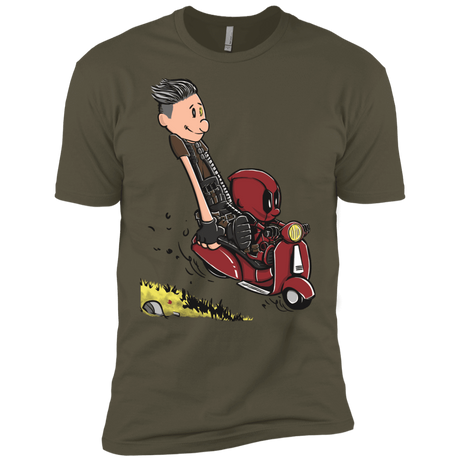 T-Shirts Military Green / X-Small Calvin & Deadpool Men's Premium T-Shirt
