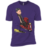 T-Shirts Purple Rush/ / X-Small Calvin & Deadpool Men's Premium T-Shirt