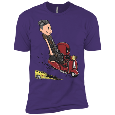 T-Shirts Purple Rush/ / X-Small Calvin & Deadpool Men's Premium T-Shirt