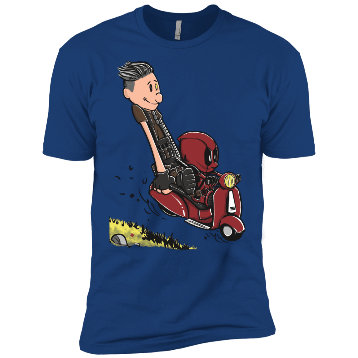 T-Shirts Royal / X-Small Calvin & Deadpool Men's Premium T-Shirt