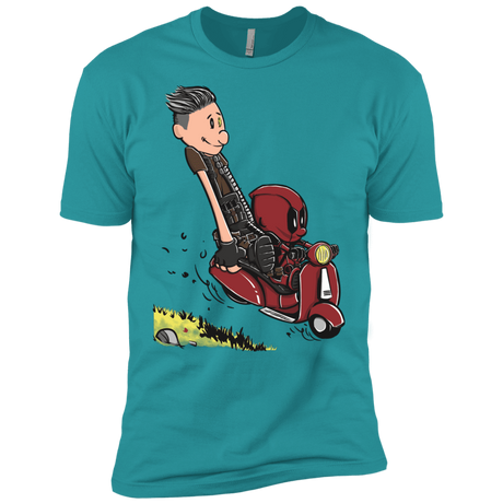 T-Shirts Tahiti Blue / X-Small Calvin & Deadpool Men's Premium T-Shirt