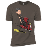 T-Shirts Warm Grey / X-Small Calvin & Deadpool Men's Premium T-Shirt