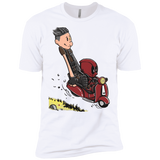 T-Shirts White / X-Small Calvin & Deadpool Men's Premium T-Shirt