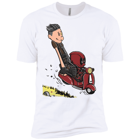 T-Shirts White / X-Small Calvin & Deadpool Men's Premium T-Shirt