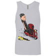 T-Shirts Heather Grey / S Calvin & Deadpool Men's Premium Tank Top