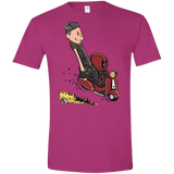 T-Shirts Antique Heliconia / S Calvin & Deadpool Men's Semi-Fitted Softstyle