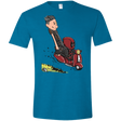 T-Shirts Antique Sapphire / S Calvin & Deadpool Men's Semi-Fitted Softstyle