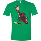 T-Shirts Irish Green / S Calvin & Deadpool Men's Semi-Fitted Softstyle